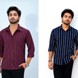2 Stripe Shirts Combo - B